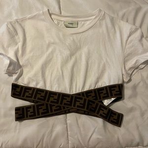 Fendi Kids Cropped Shirt Size 14